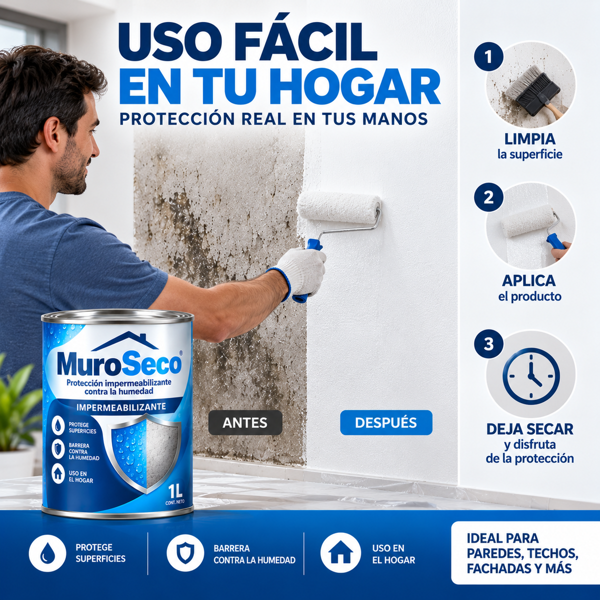 MuroSeco-Protección impermeabilizante contra la humedad